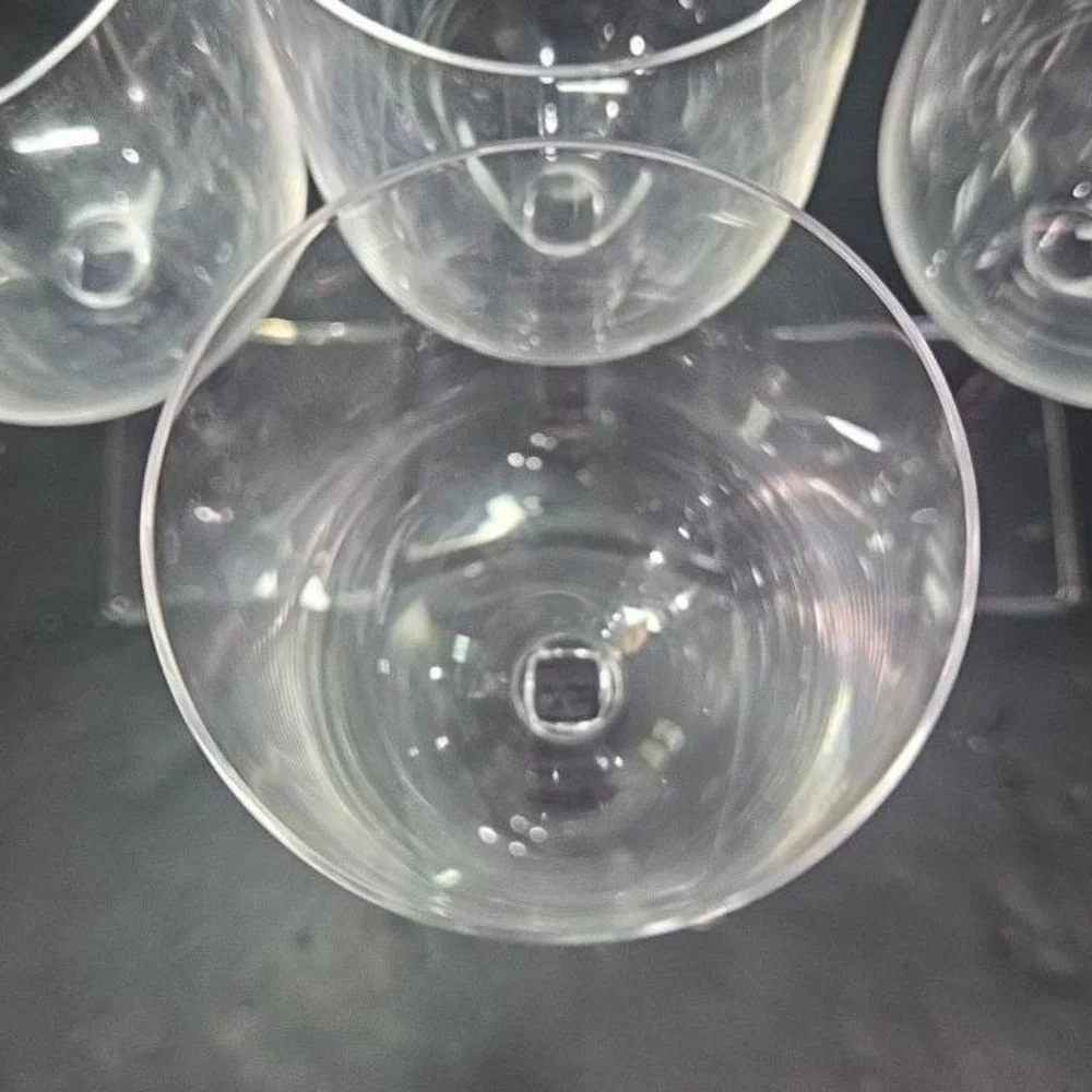 Mikasa‎ Viewpoint Wine Glasses, Set of 4, Vtg Amethyst Purple Geometric Stemware
